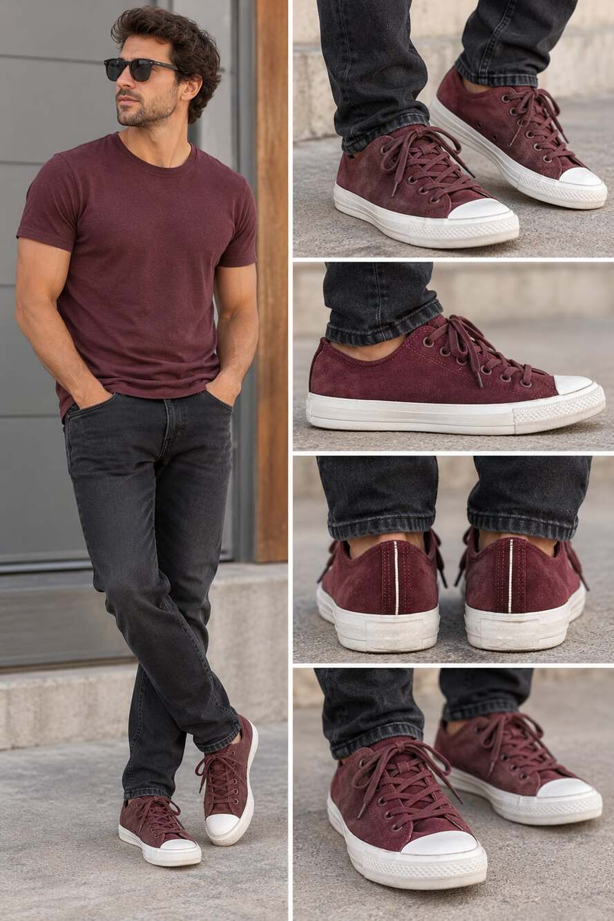 Converse Chuck Taylor All Star Counter Climate Suede Dark Sangria Men 9.5 157599
